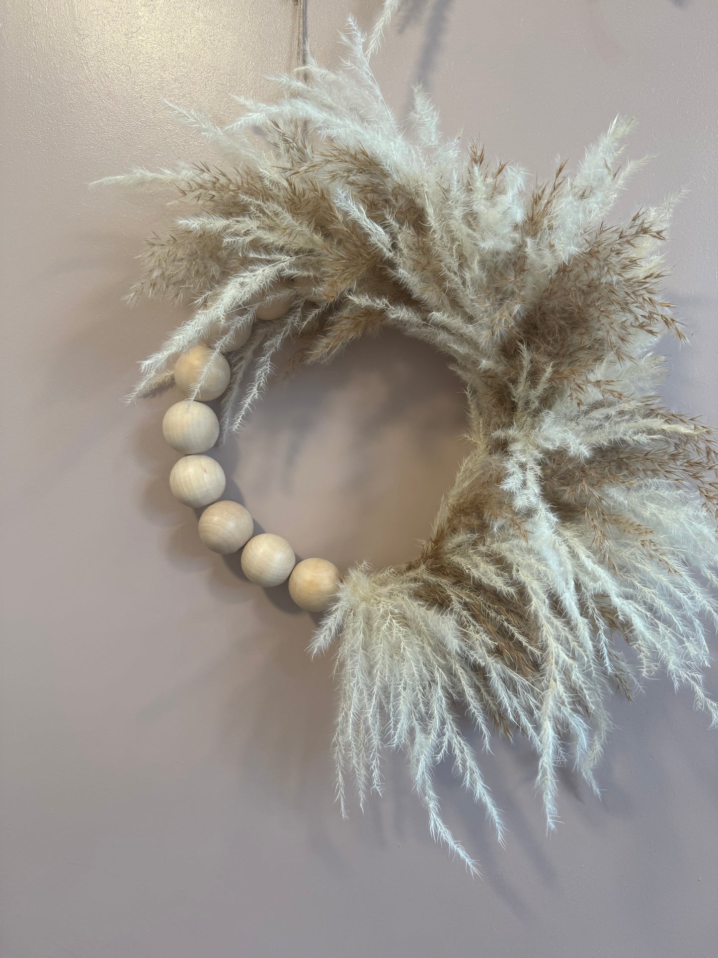 Beaded Pampas Wreath