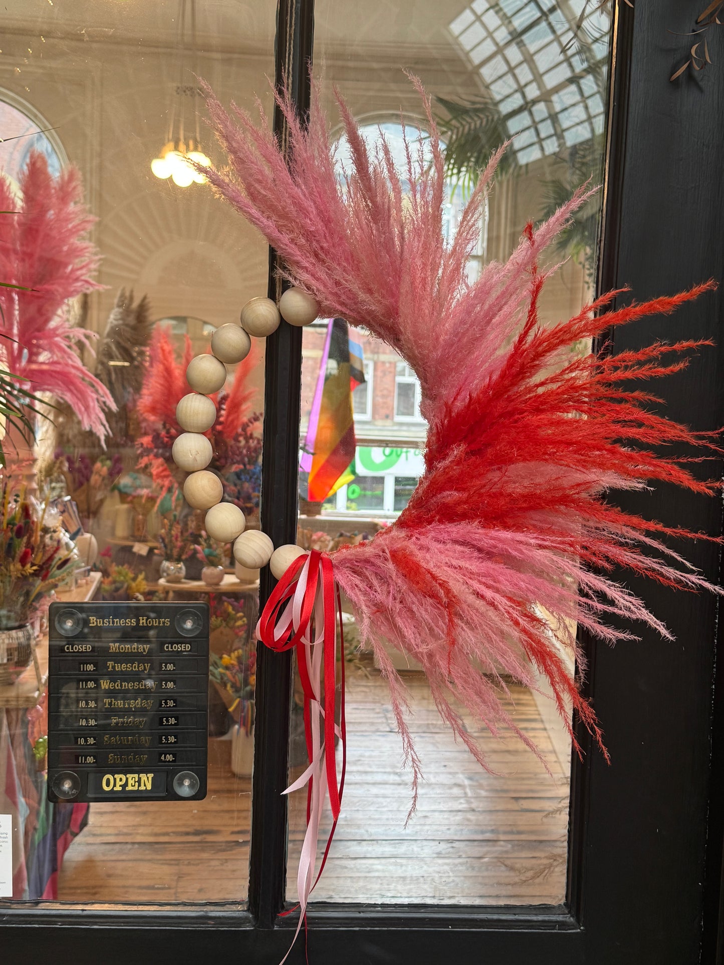 Beaded Pampas Wreath